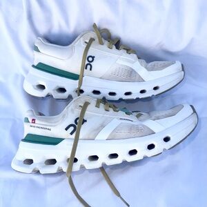 ON Cloudrunner 2 White Green Size 8.5 Women’s